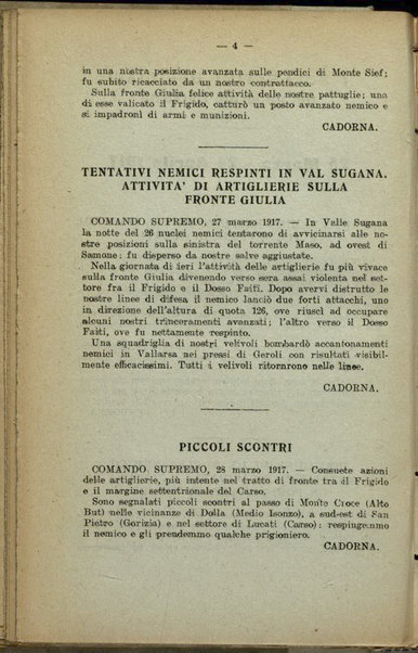 Il diario della nostra guerra : bollettini ufficiali dell'esercito e della marina